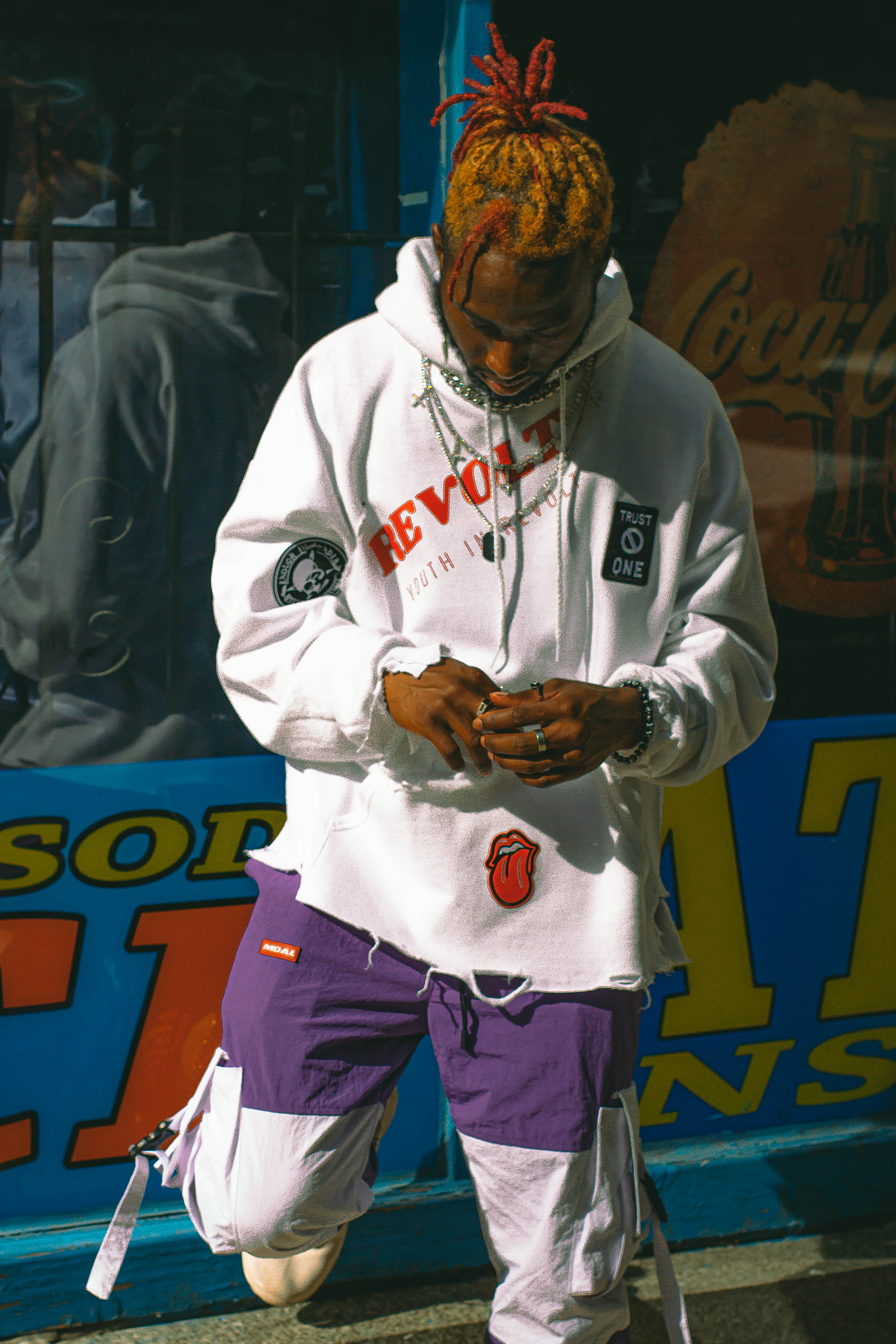 Gray Skyes red portrait